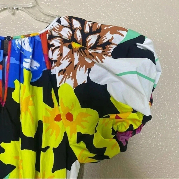 *SALE* Floral Puff Sleeve Colorful Dress Christopher John Rogers x Target NEW XS - Picture 4 of 6